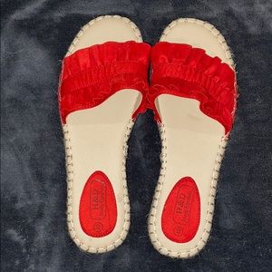 Red Platform Espadrilles